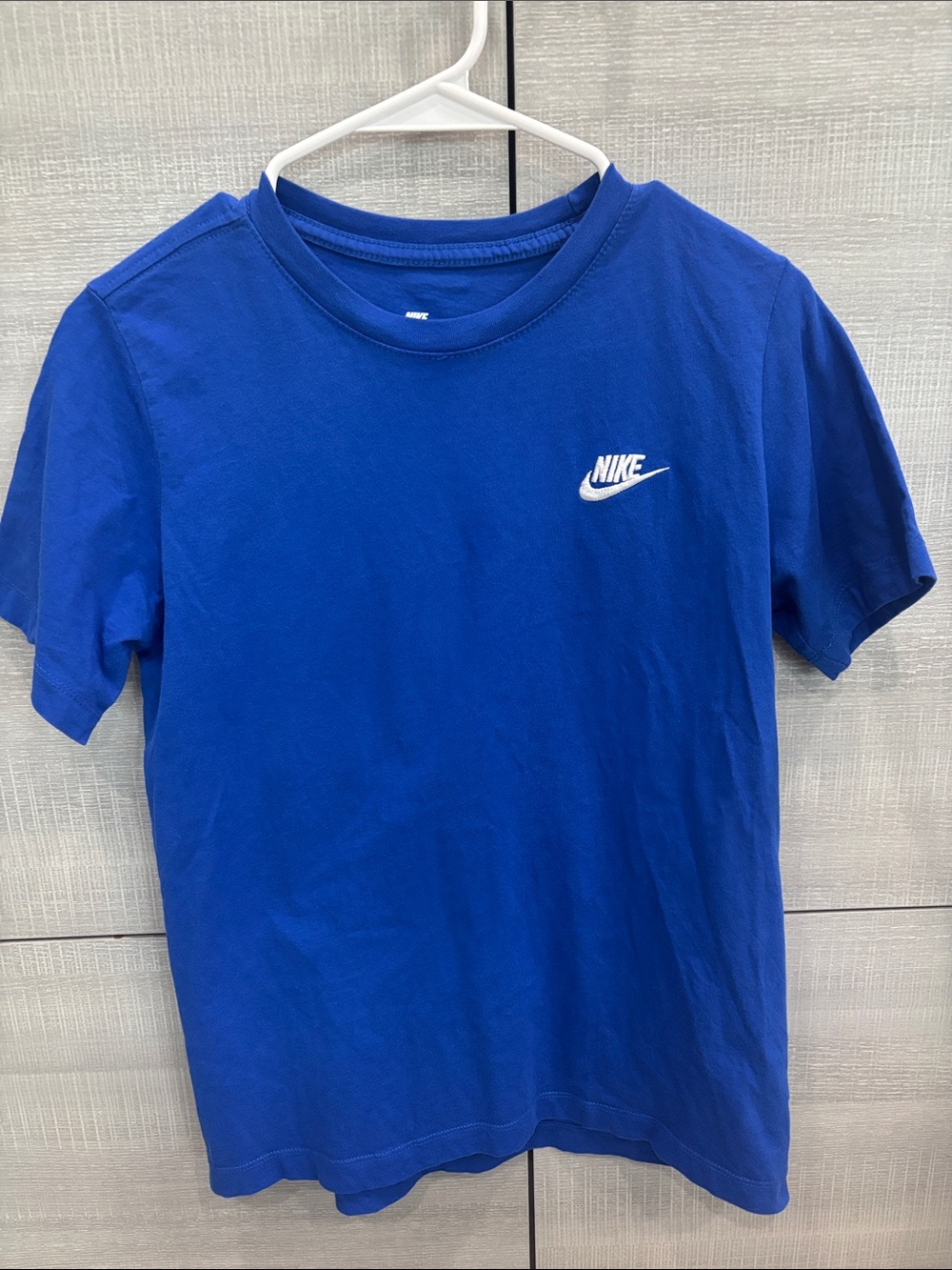 Nike Blue Crewneck Tee with White Swoosh